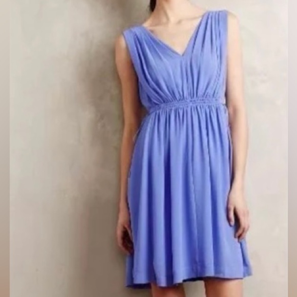 Anthropologie xs dress periwinkle lavana dress Paris HD, great for pregnancy